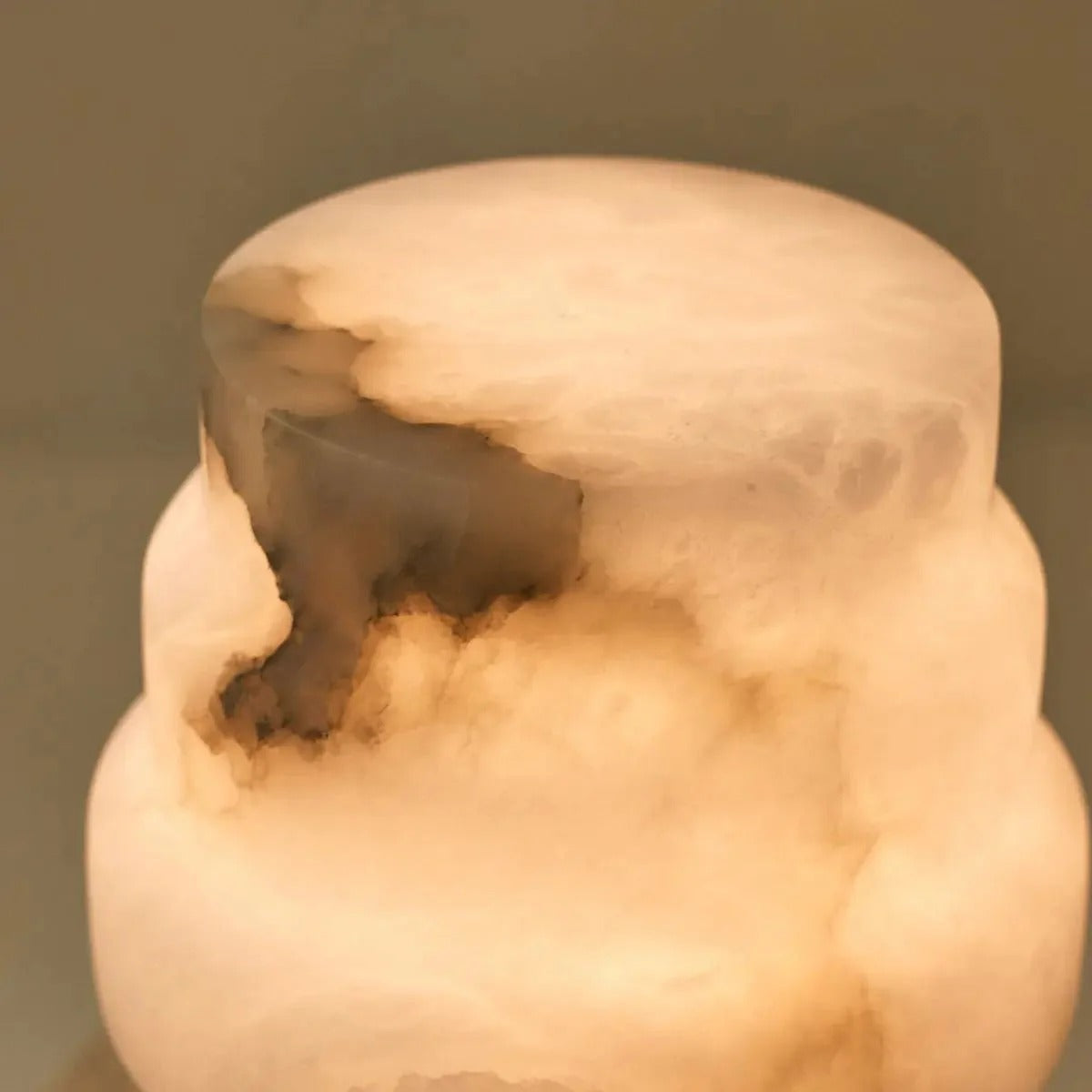 Alabaster Lamp Timeless Design with Natural Veining & Glow