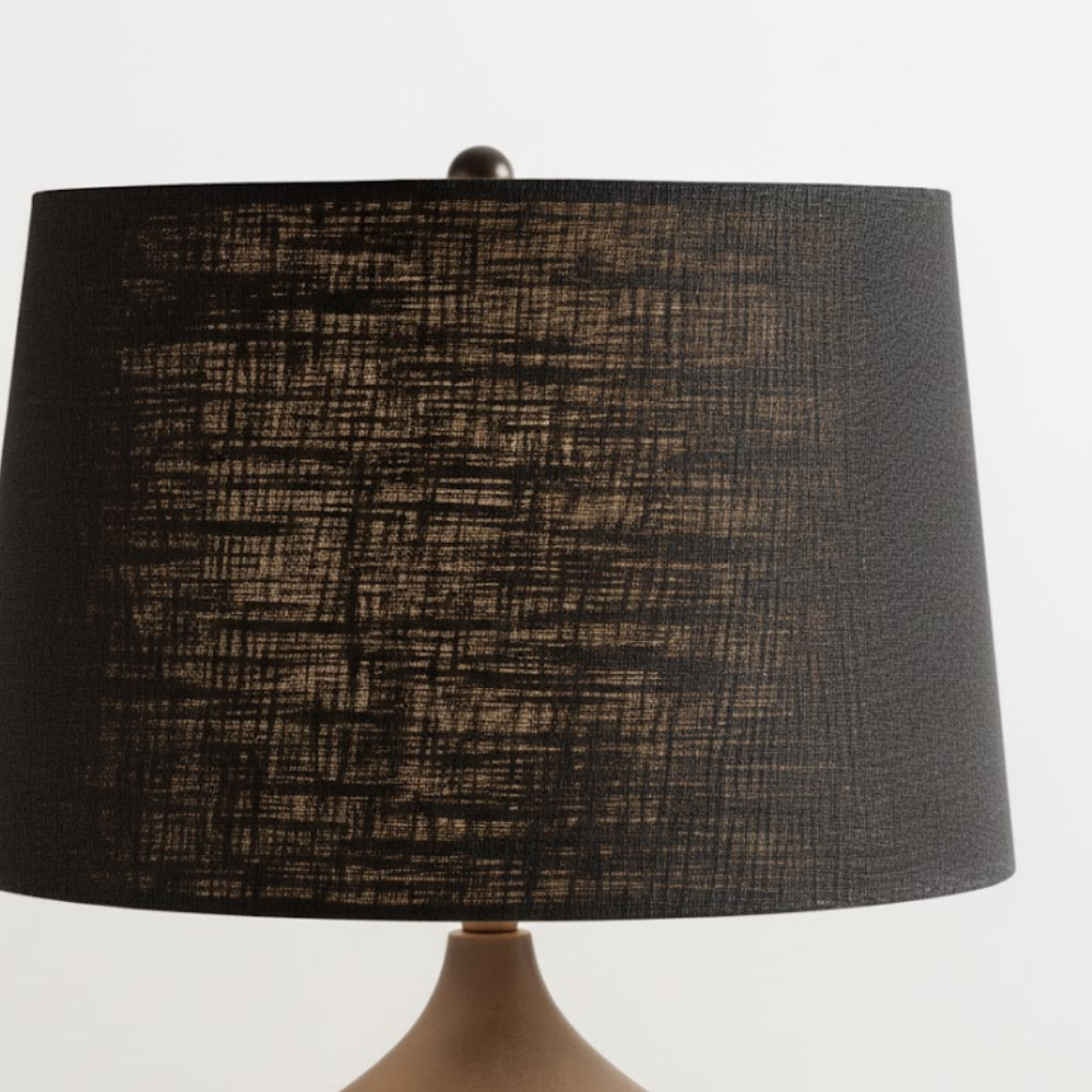 Crest Ceramic Table Lamp Ribbed Base