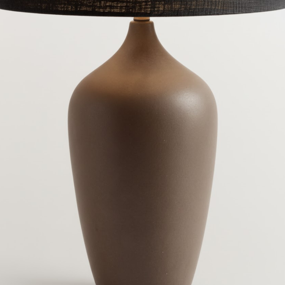 Crest Ceramic Table Lamp Ribbed Base