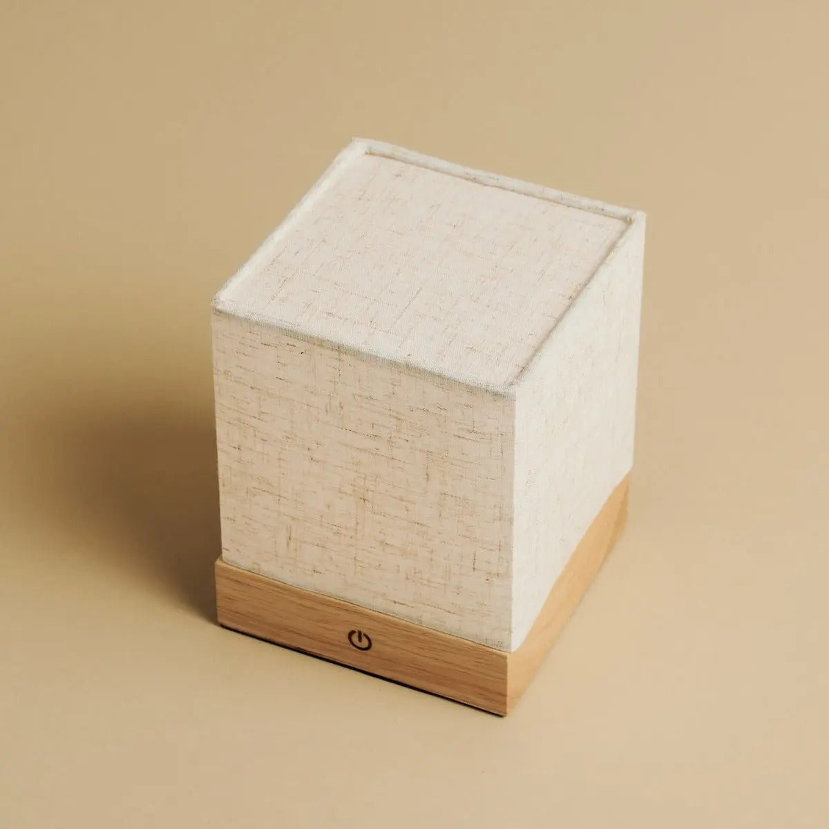 Cordless Table Lamp With LED And Linen Blend Shade