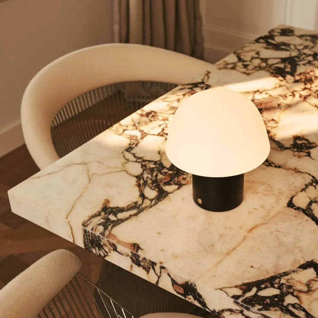 Cordless Table Lamp With Sustainable Wood Base And LED Lighting