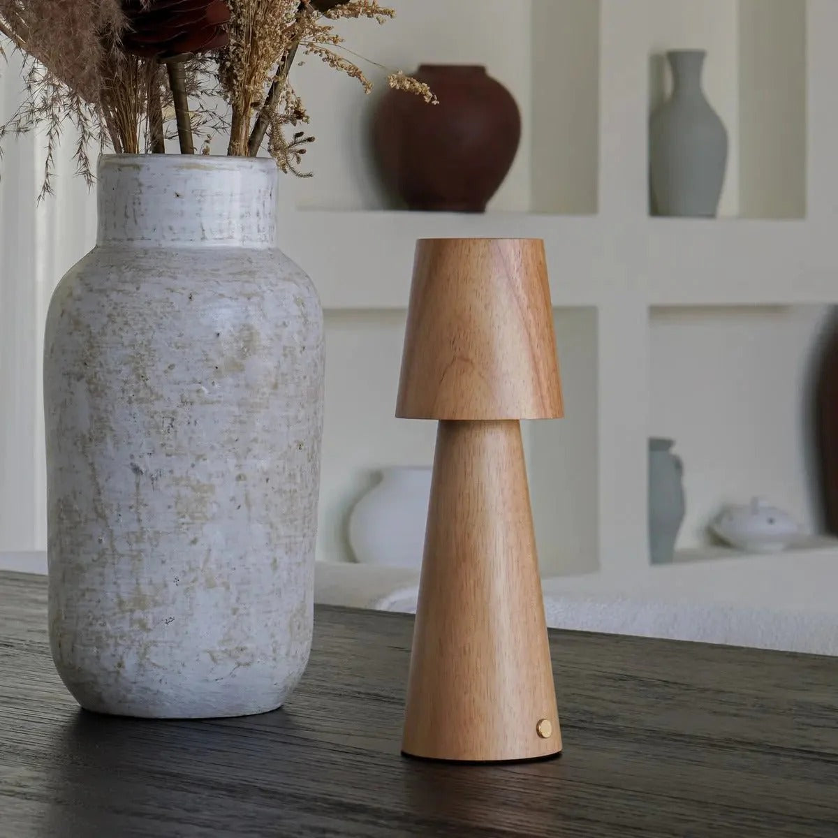 Dimmable Wireless Table Lamp With Rechargeable Battery and LED Light Modes