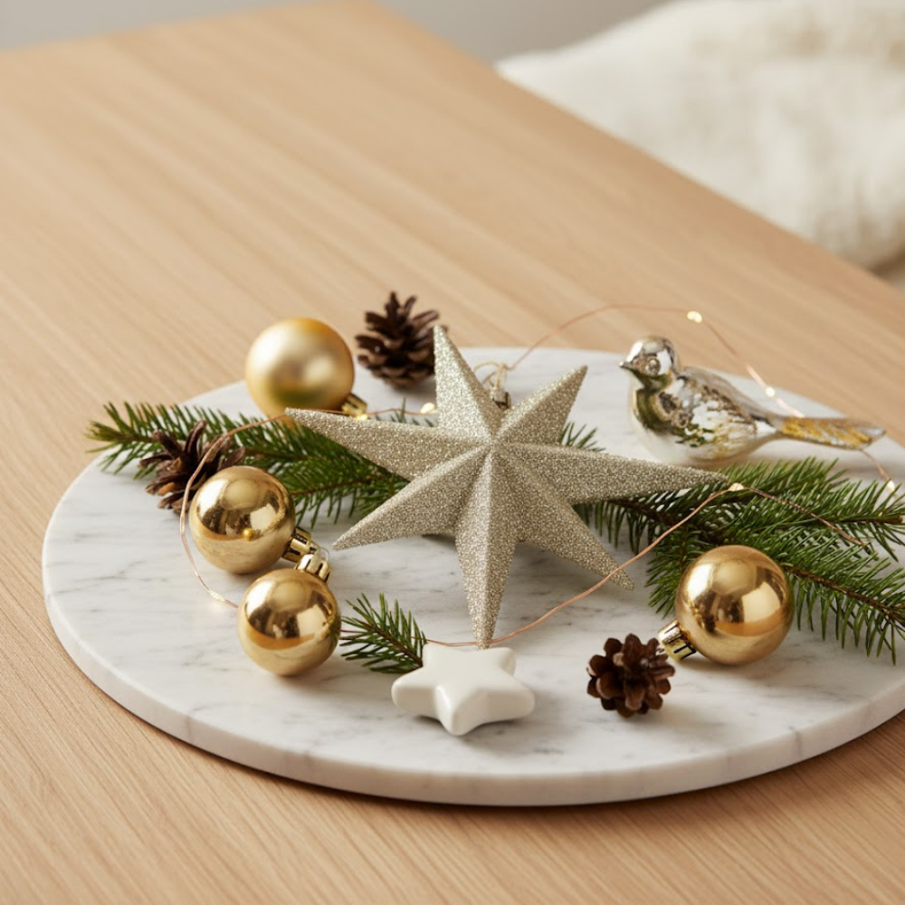 Nova Glass Bauble Metallic Finish Starburst