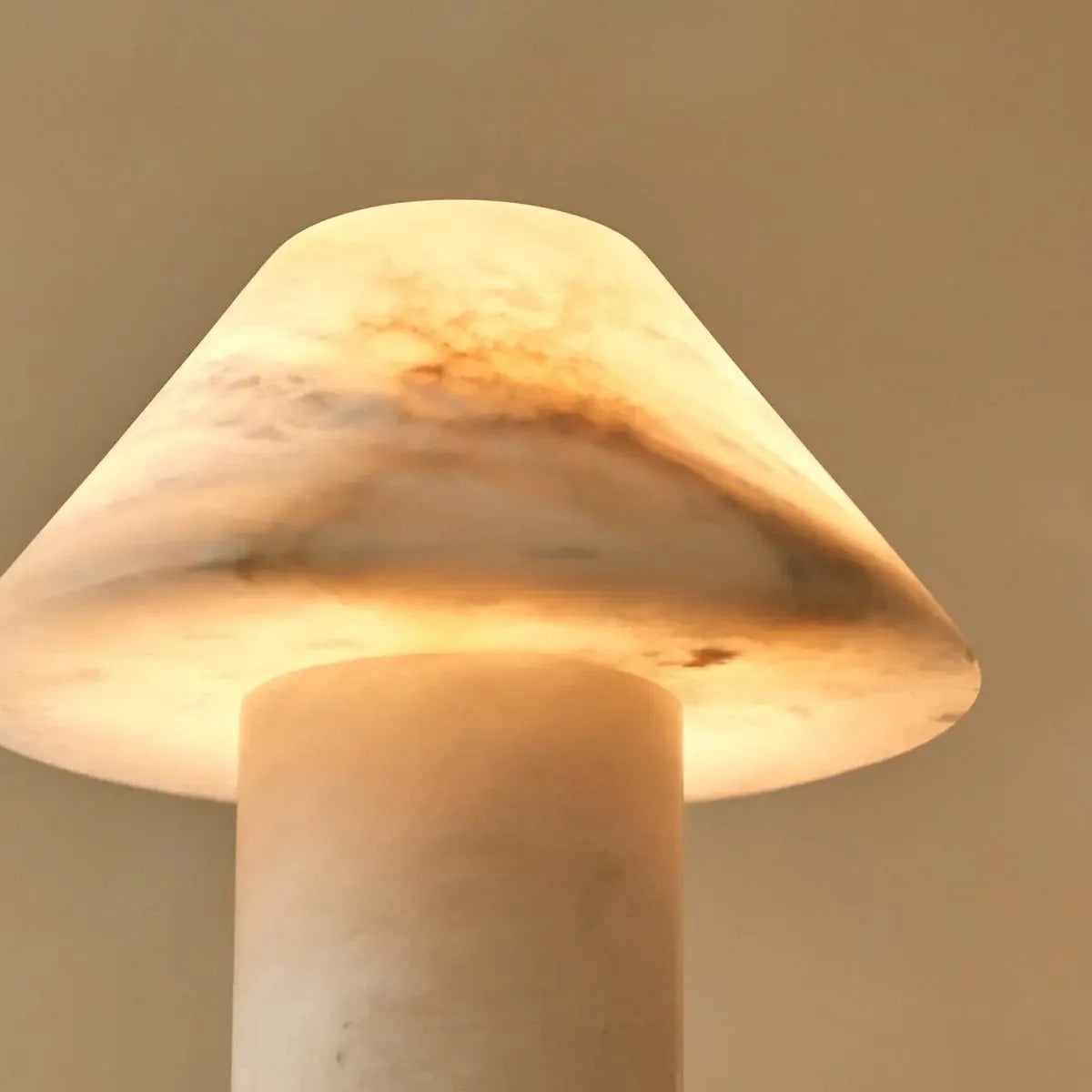 Handcrafted Alabaster Lamp Sleek Design with Translucent Glow
