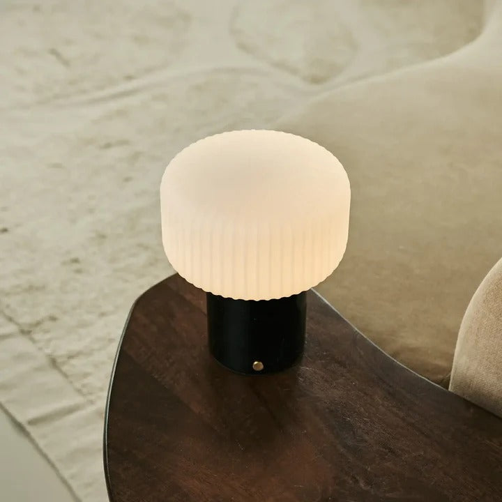 Marble Table Lamp With Dimmable LED And Interchangeable Shade