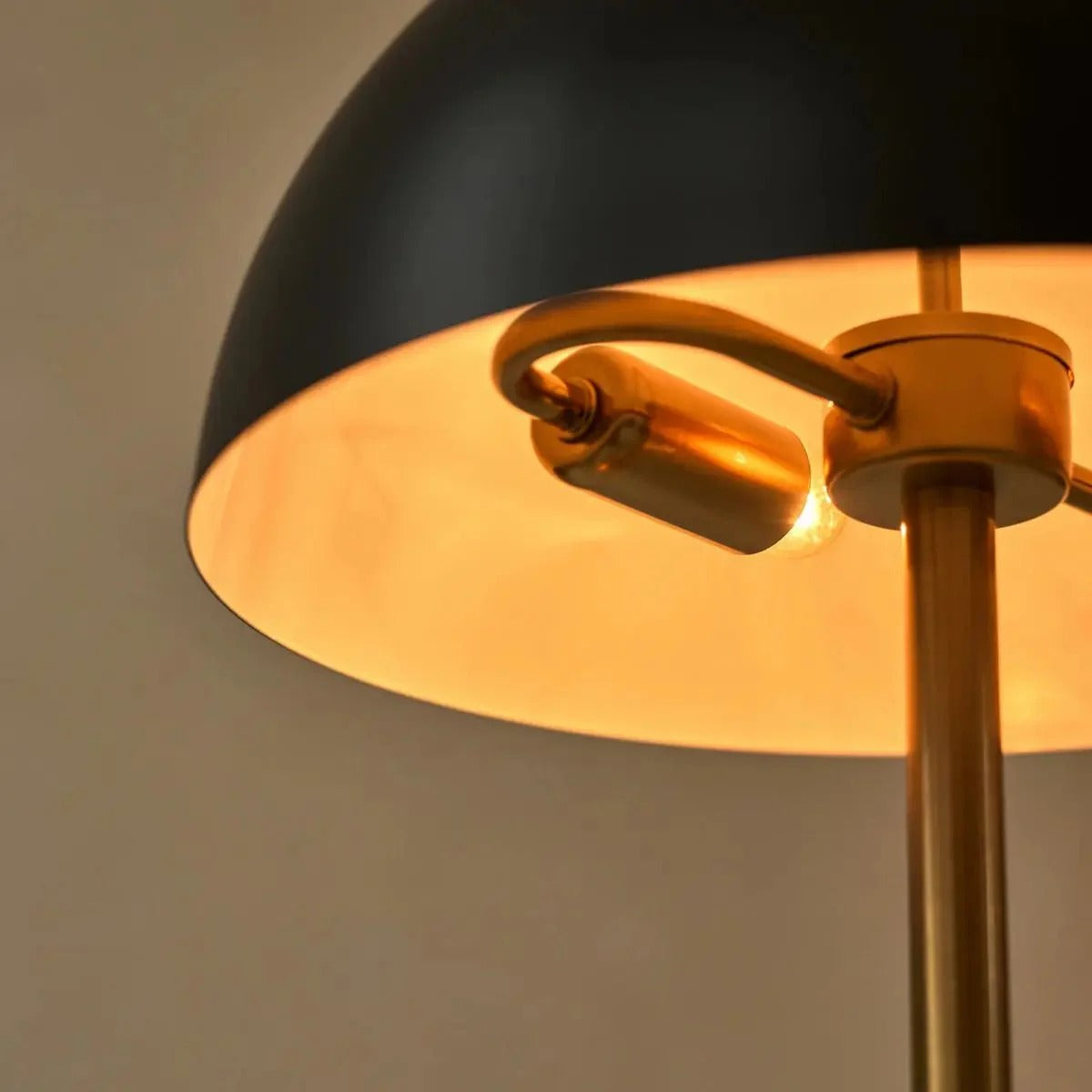 Metal Table Lamp With Black And Gold Finish And E27 Fitting