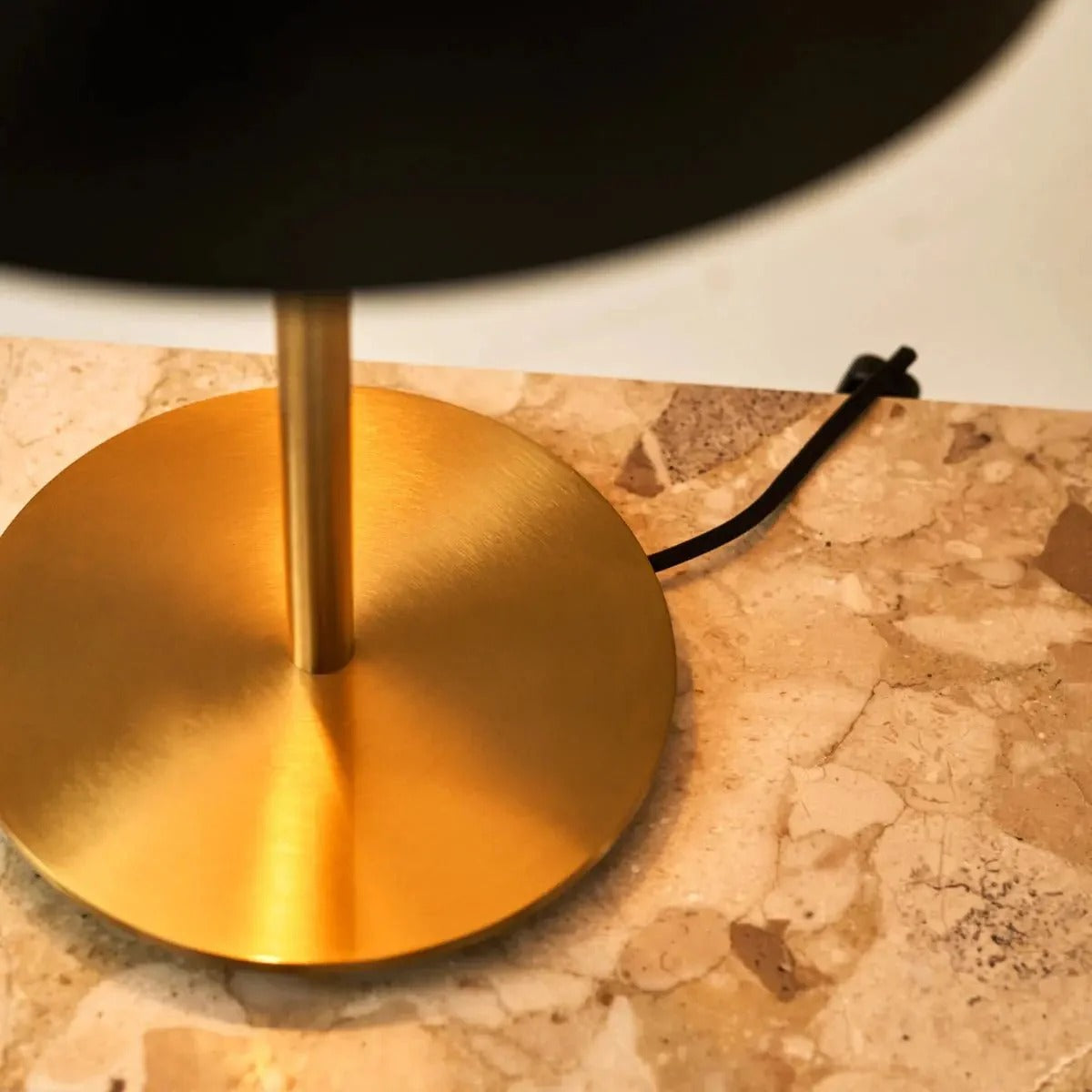Metal Table Lamp With Black And Gold Finish And E27 Fitting