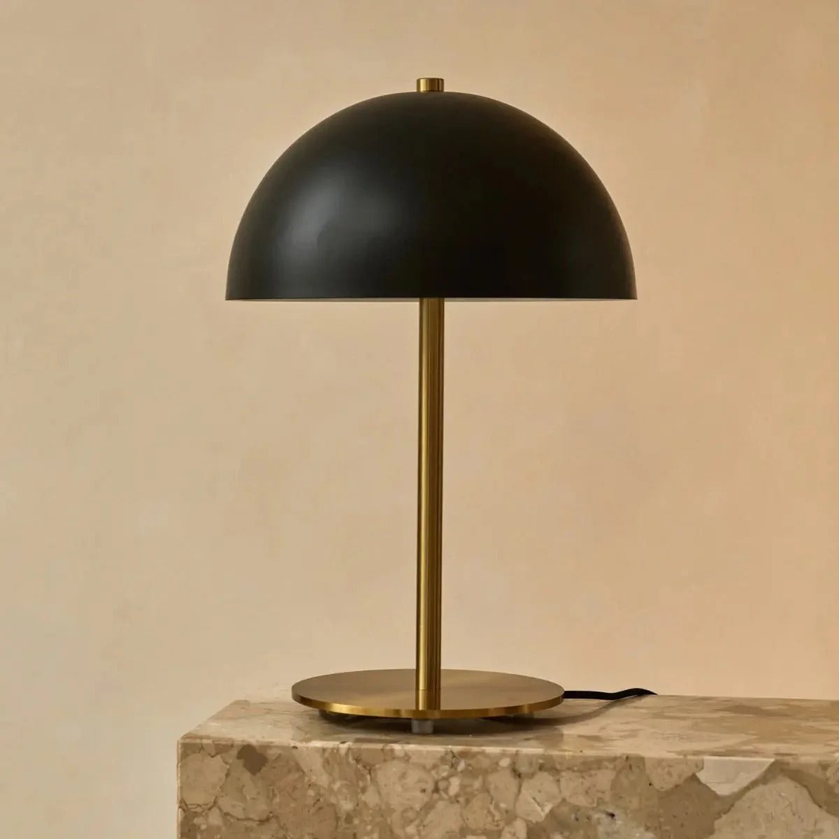 Metal Table Lamp With Black And Gold Finish And E27 Fitting