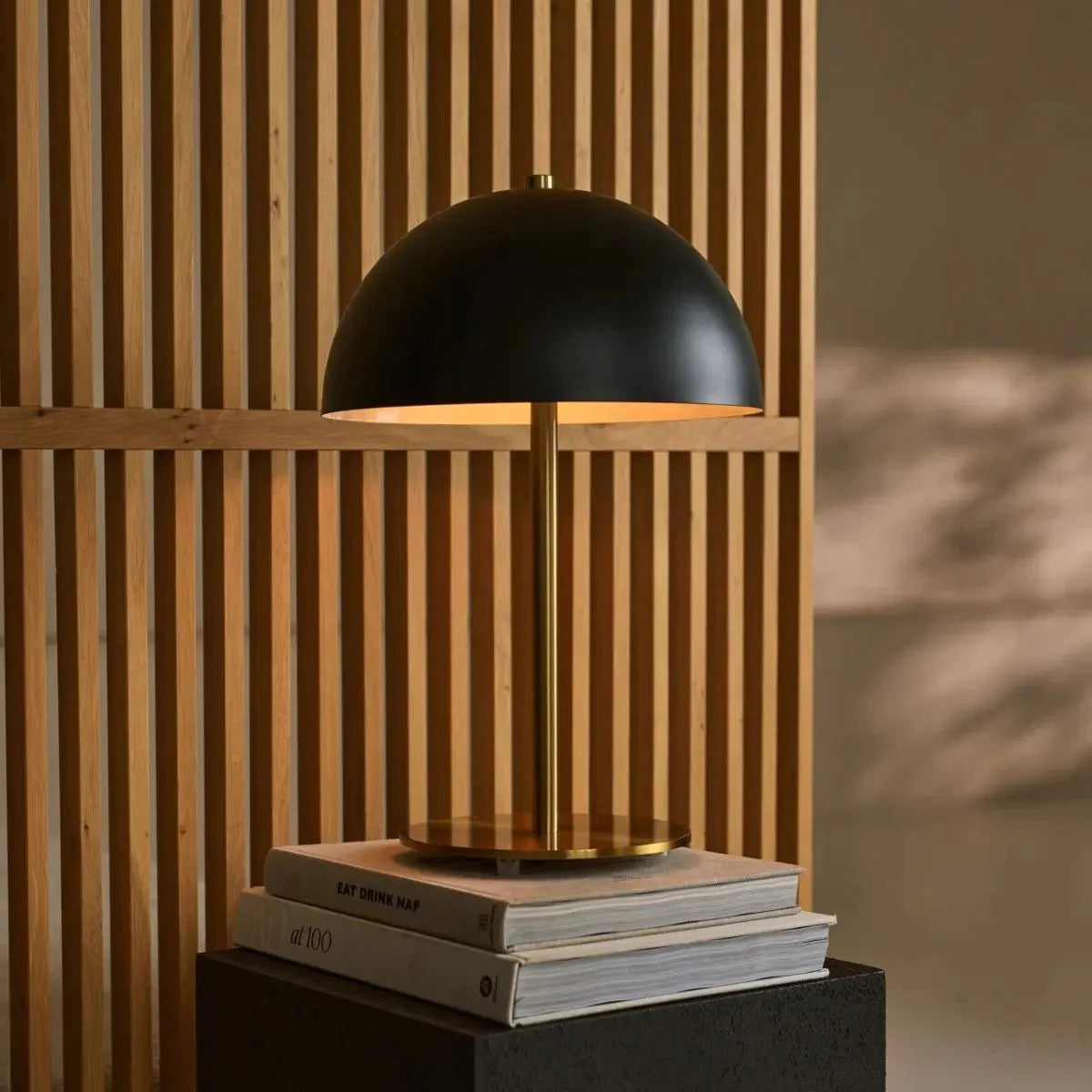 Metal Table Lamp With Black And Gold Finish And E27 Fitting
