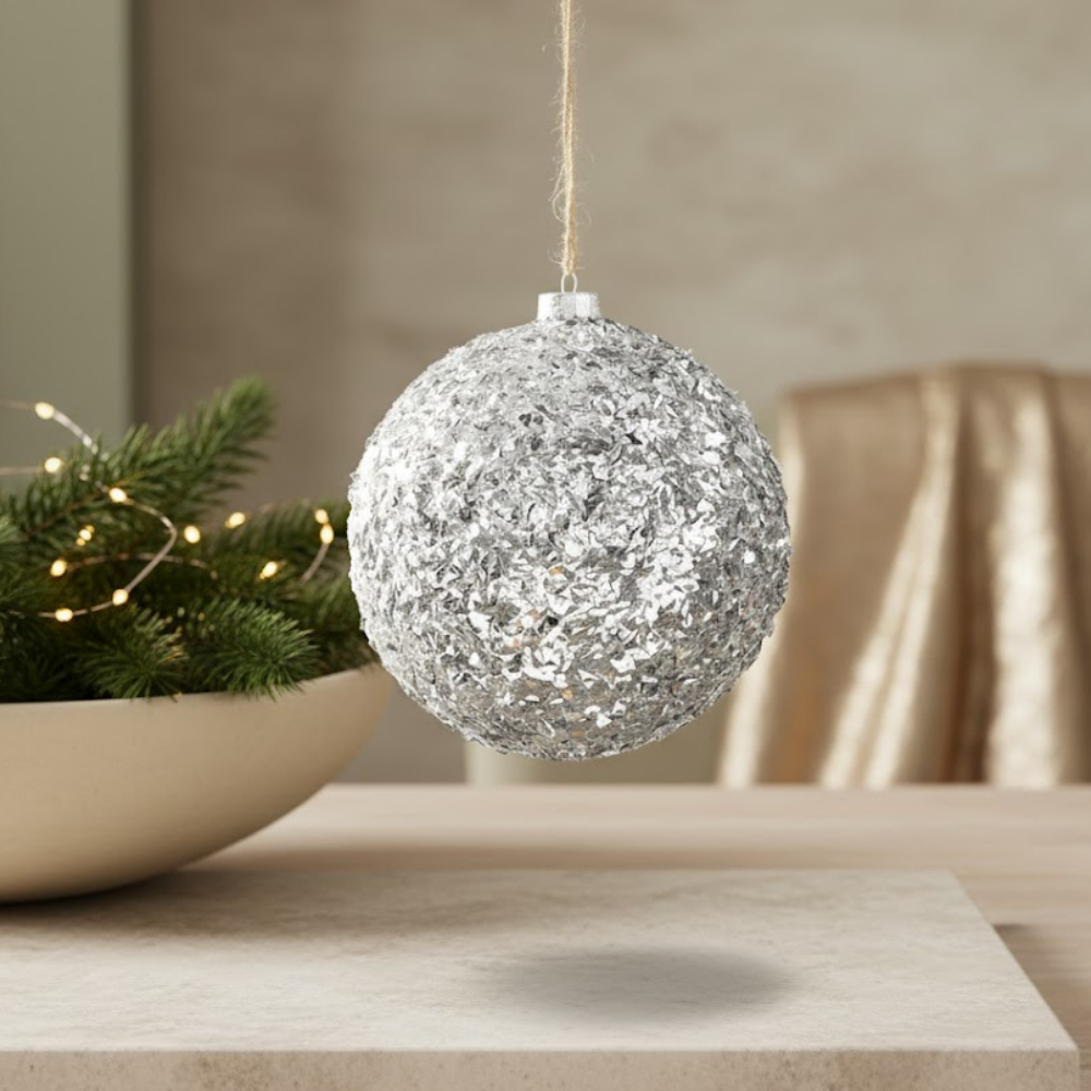 Luster Oversized Styrofoam Ornament Glitter Accent