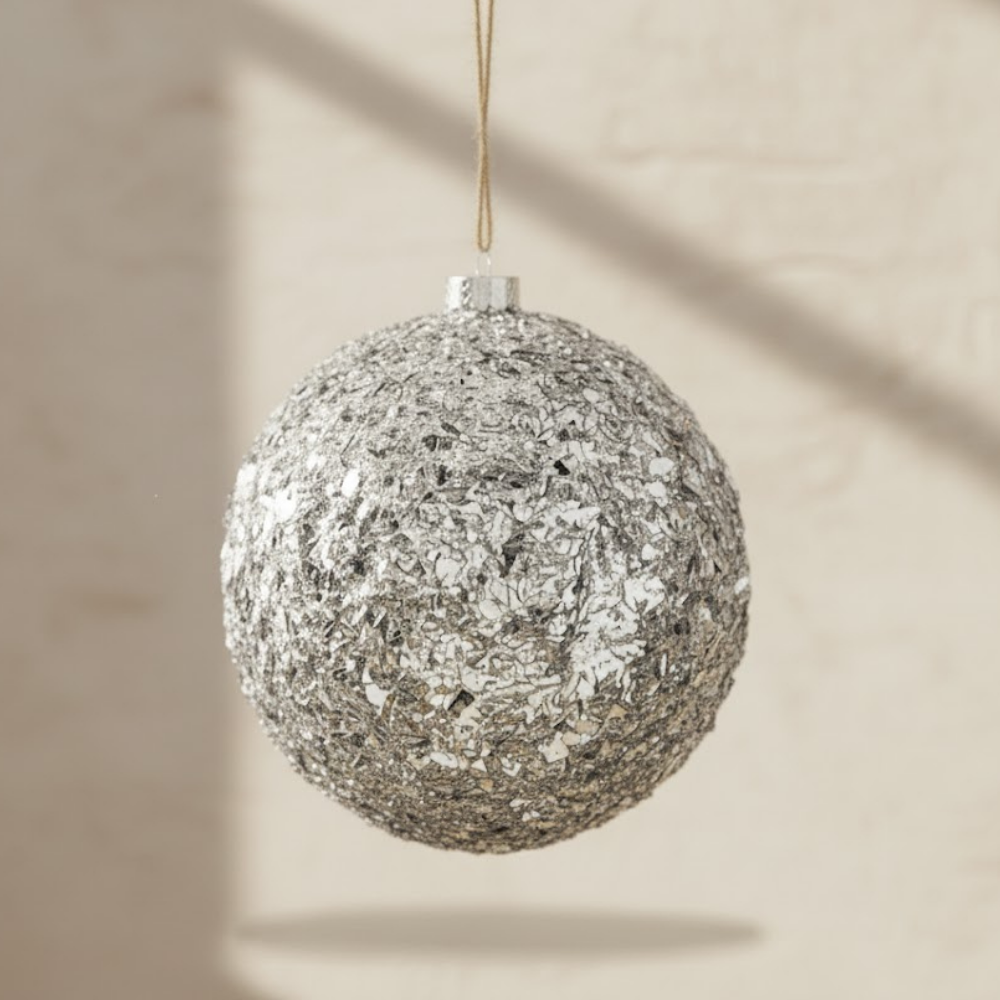 Luster Oversized Styrofoam Ornament Glitter Accent