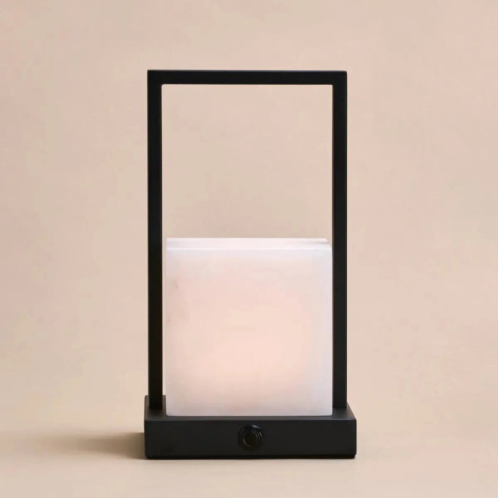 Rechargeable Table Lamp With LED Three Light Modes & Alabaster Design