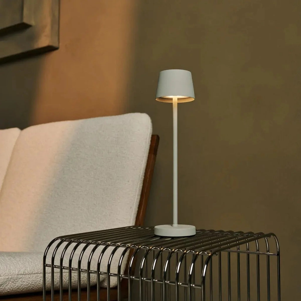 Rechargeable Table Lamp With Touch Dimming And Wireless Charging