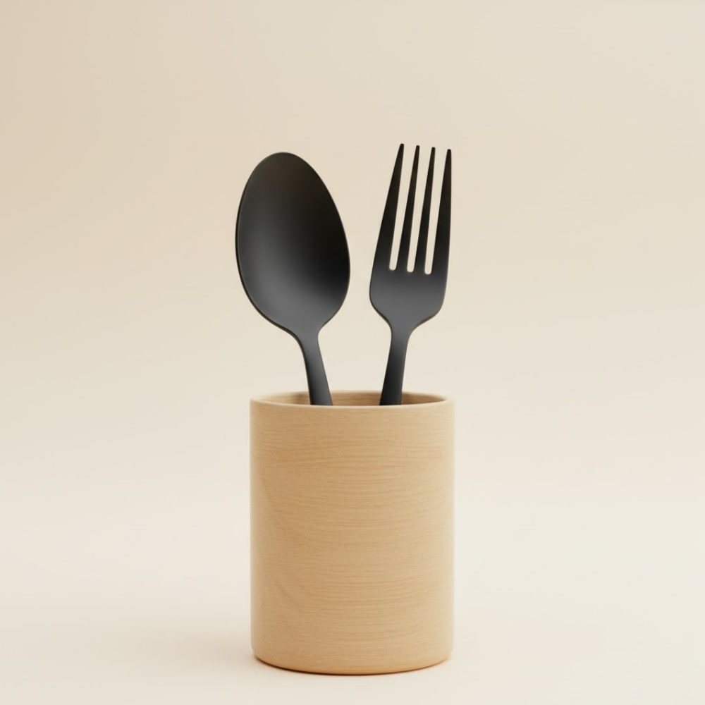 Onyx Stainless Steel Serving Utensil 2 Piece Set Matte Finish