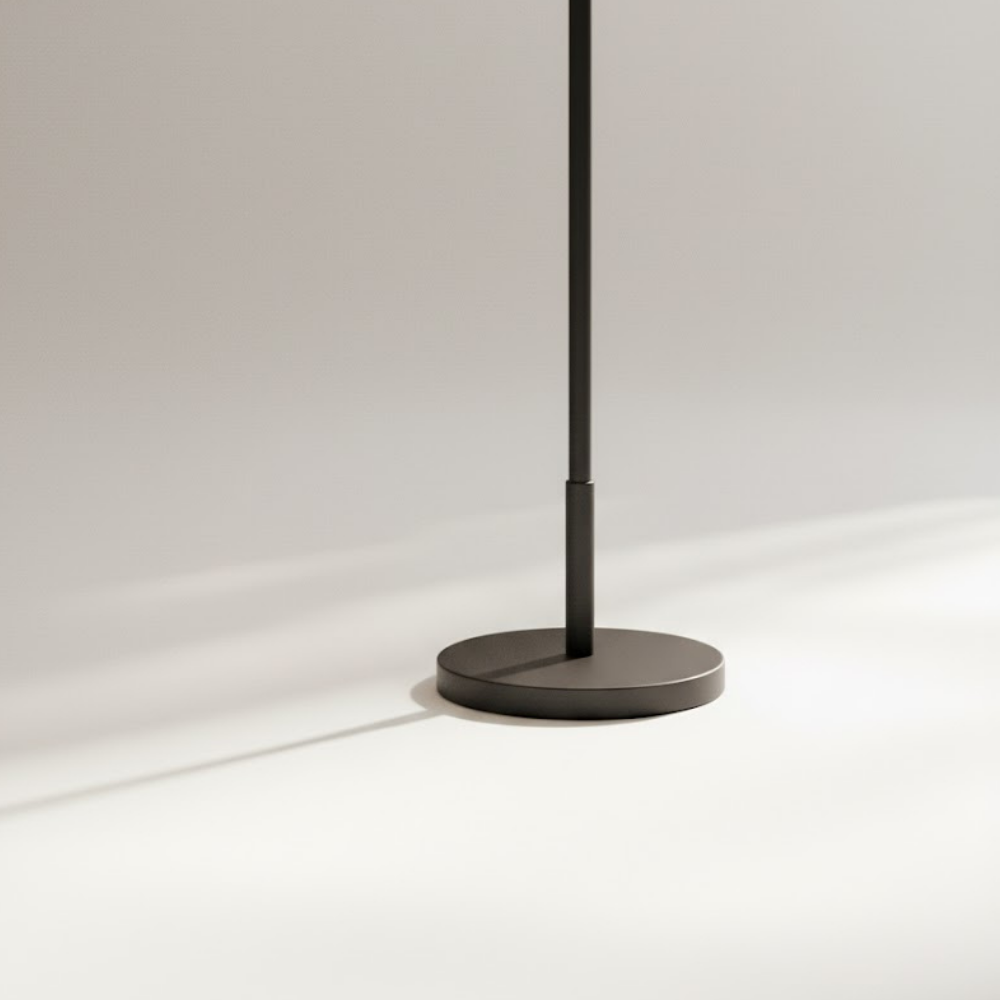 Stanza Steel Floor Lamp Linen Shade
