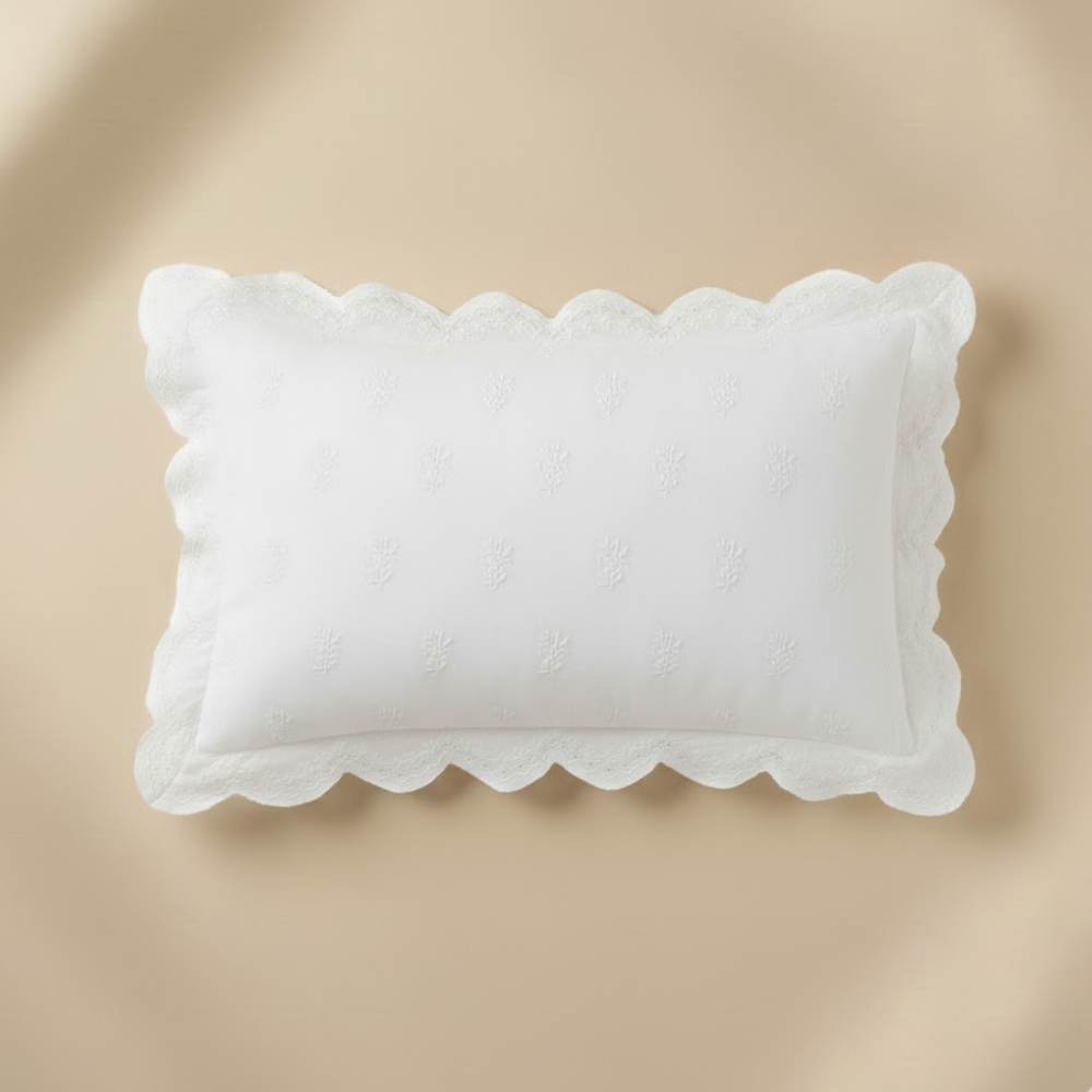 Stella Cotton Pillowcase Schiffli Embroidered Edge