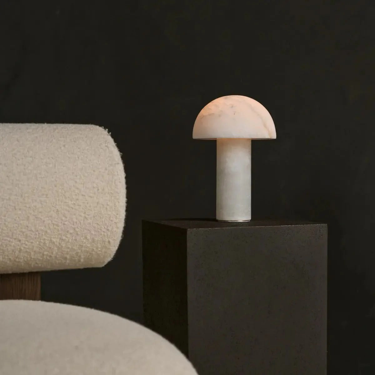 Stylish Alabaster Lamp Unique Round Design & Timeless Glow