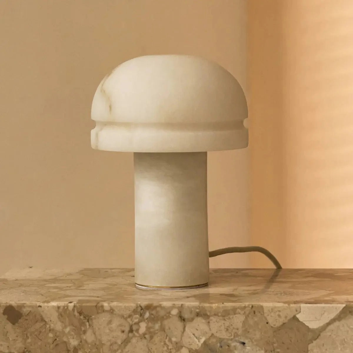 Stylish Alabaster Lamp Unique Round Design & Timeless Glow