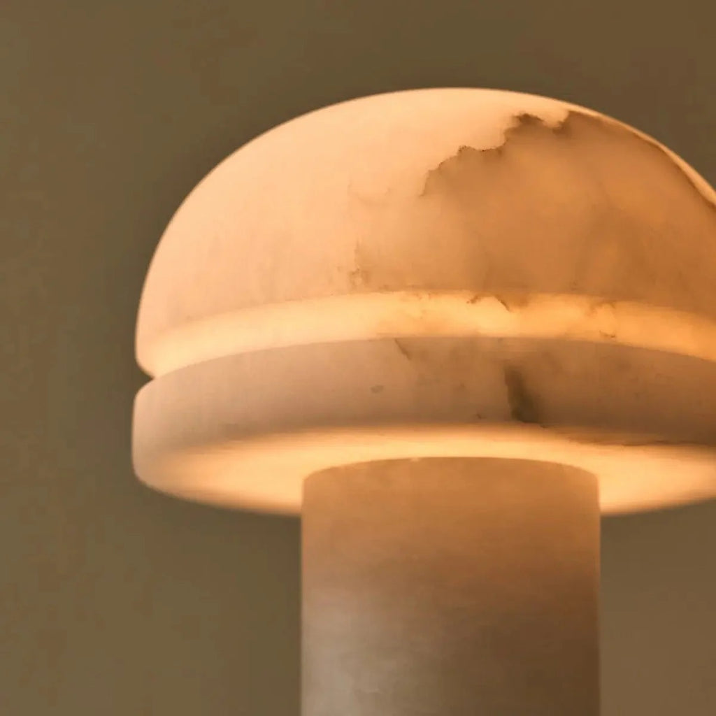 Stylish Alabaster Table Lamp With Unique Design & Timeless Elegance