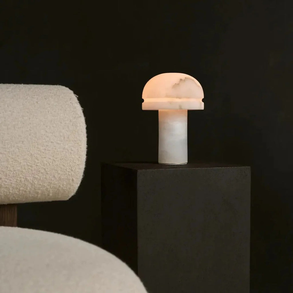 Stylish Alabaster Table Lamp With Unique Design & Timeless Elegance