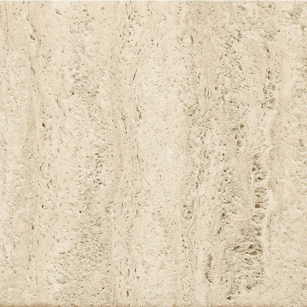 Travertine Table Lamp With Rechargeable LED And Glass Shade
