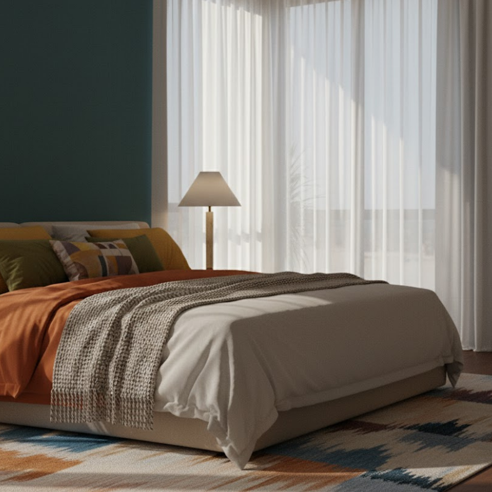 Vesta Travertine Table Lamp Tapered Shape