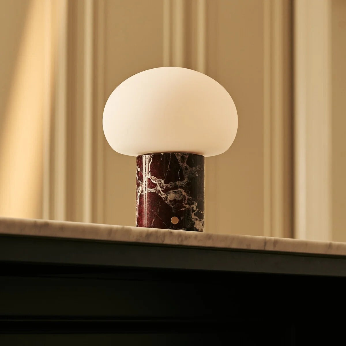 Travertino Classico Wireless Table Lamp With Modular Shade And LED
