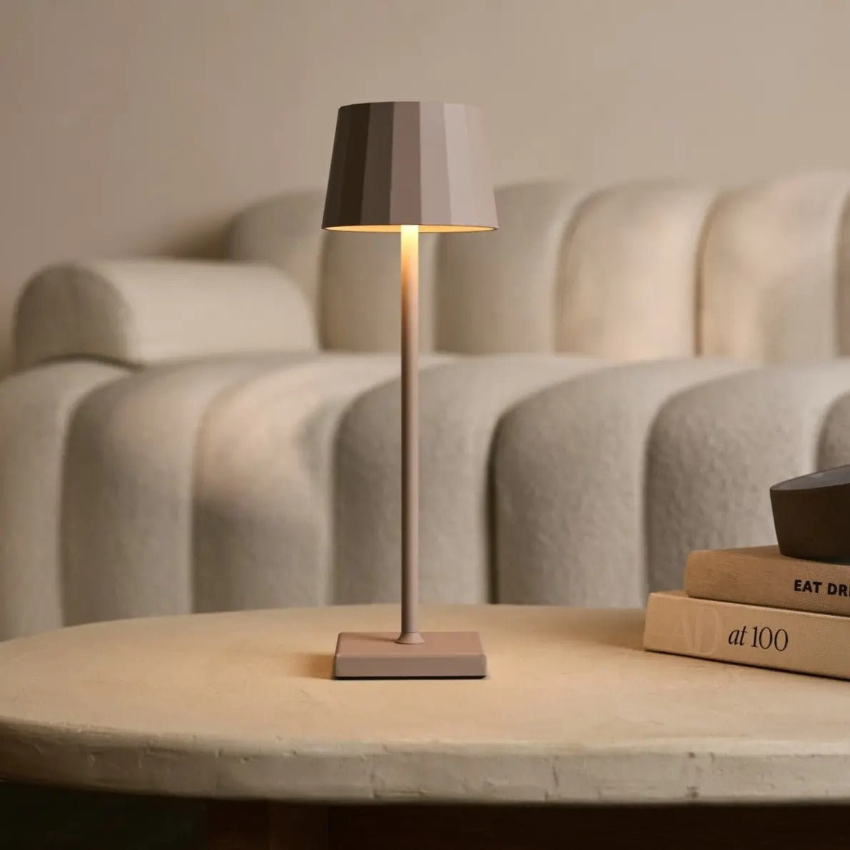 Wireless Rechargeable Table Lamp With Dimmable LED And Touch Control