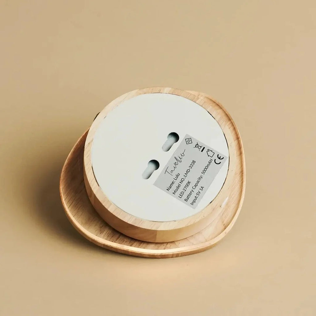 Wood Wall Lamp With Dimmable LED And Wireless Lighting