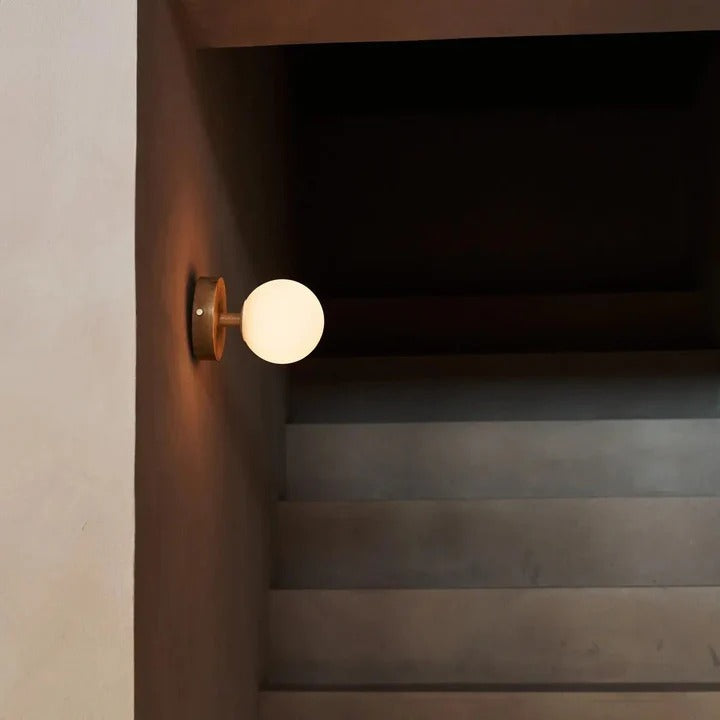 Wood Wall Lamp With Rechargeable LED And Touch Dimming