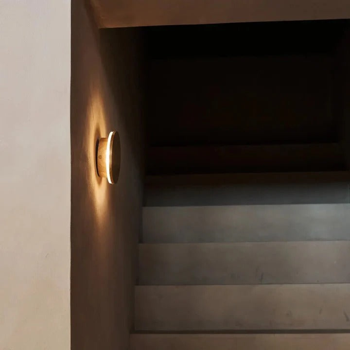 Wood Wall Lamp With Integrated LED And Cordless Power