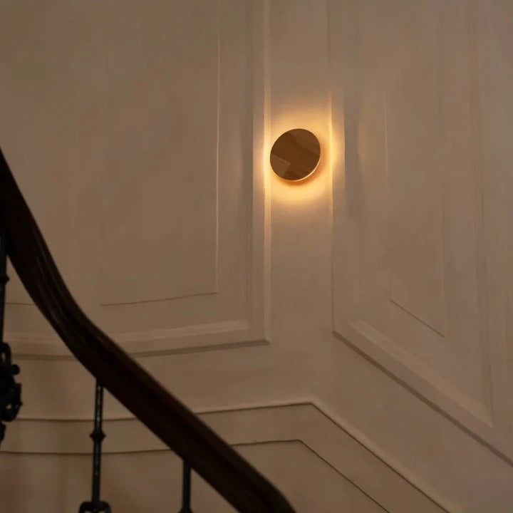 Wood Wall Lamp With Integrated LED And Cordless Power