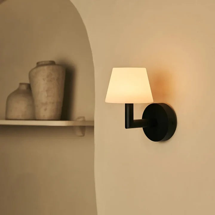 Wood Wall Lamp With Rechargeable LED And Warm Light Modes