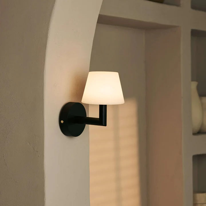 Wood Wall Lamp With Rechargeable LED And Warm Light Modes