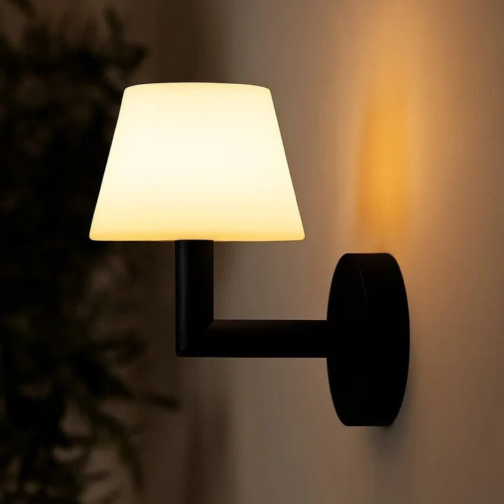 Wood Wall Lamp With Rechargeable LED And Warm Light Modes