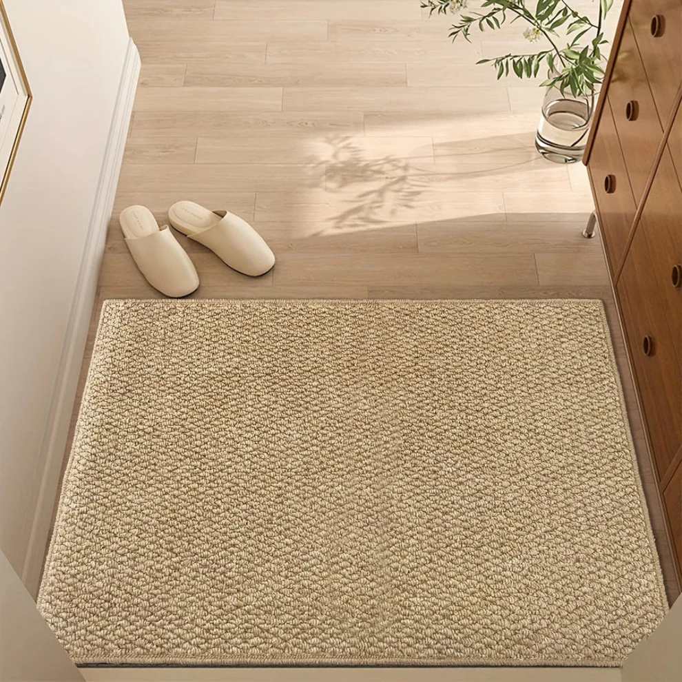 Beige Durable Stylish Low-Pile Entryway Indoor Doormat