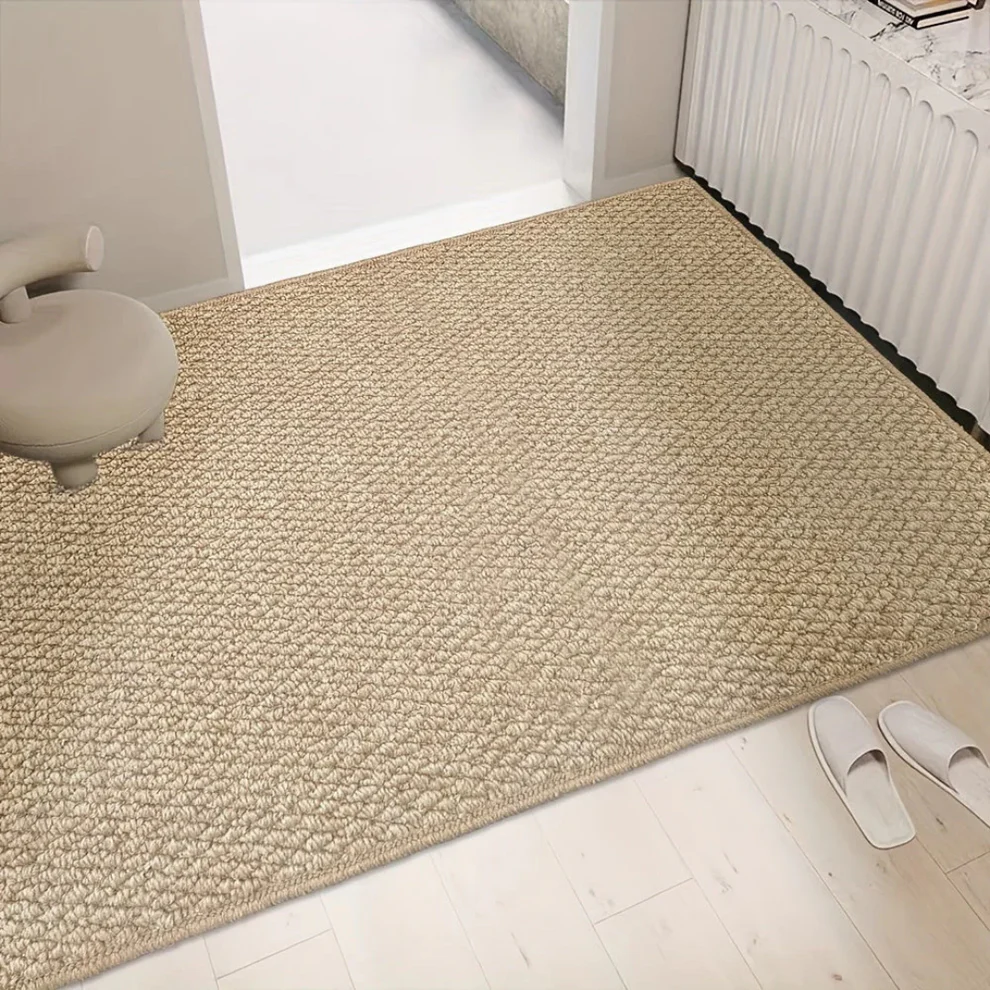 Beige Durable Stylish Low-Pile Entryway Indoor Doormat