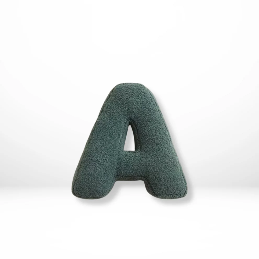 Velvet Alphabet Pillow Letter Shaped Design