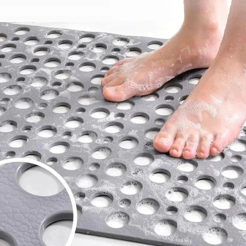 PVC Non-Slip Suction Cup Grip, Quick-Drying, Mildew Resistant Bathroom Accessory Shower Mat
