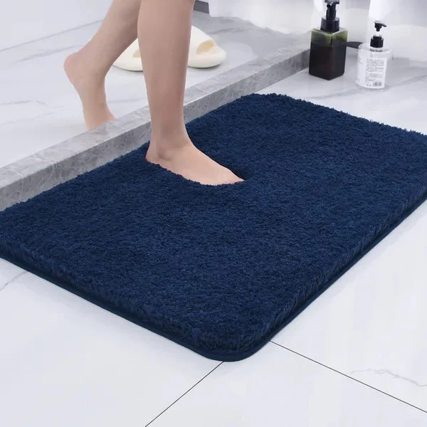 Microfiber Shower Mat - Ultra Soft Polyester, Non-Slip Backing, Quick-Drying Bathroom Rug