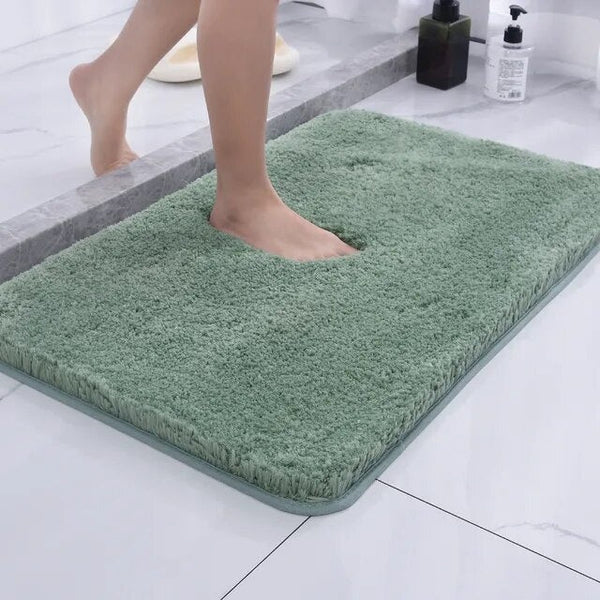 Microfiber Shower Mat - Ultra Soft Polyester, Non-Slip Backing, Quick-Drying Bathroom Rug