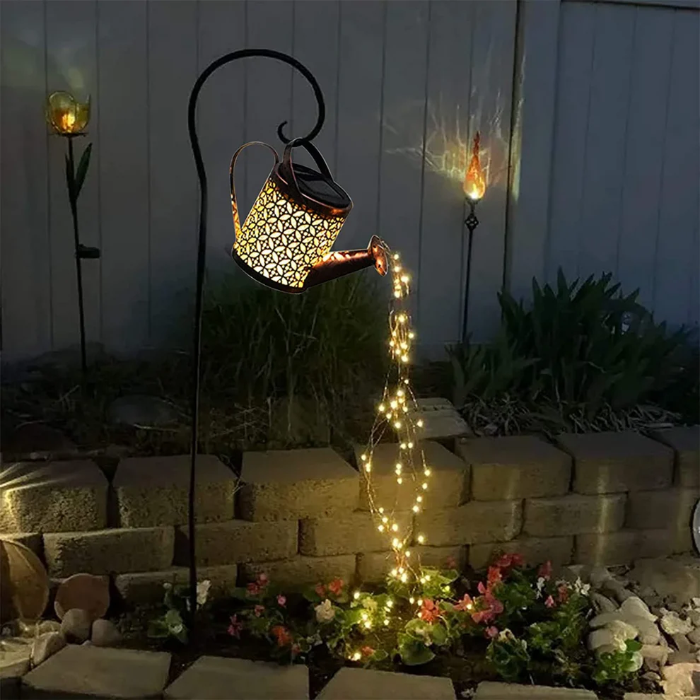 Solar LED Textured Finish, Round Shade Table Lamp
