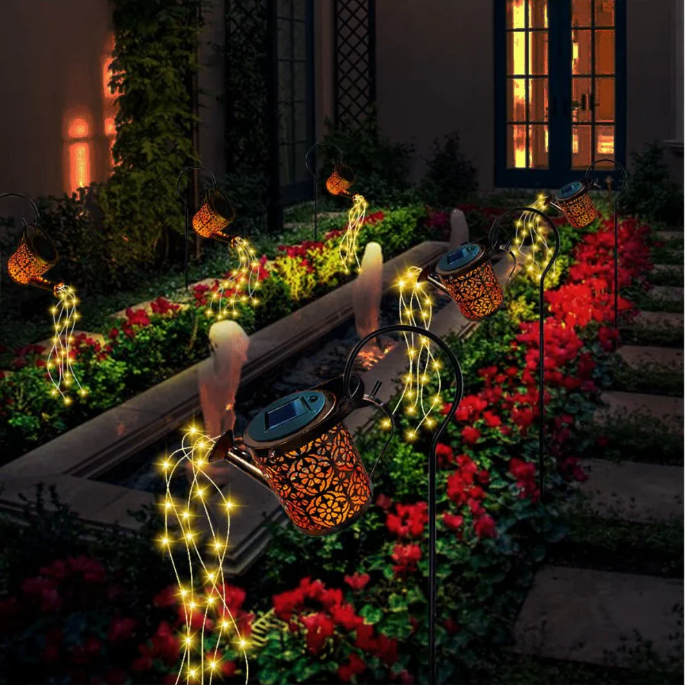 Solar LED Textured Finish, Round Shade Table Lamp