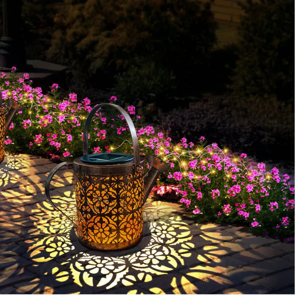 Solar LED Textured Finish, Round Shade Table Lamp