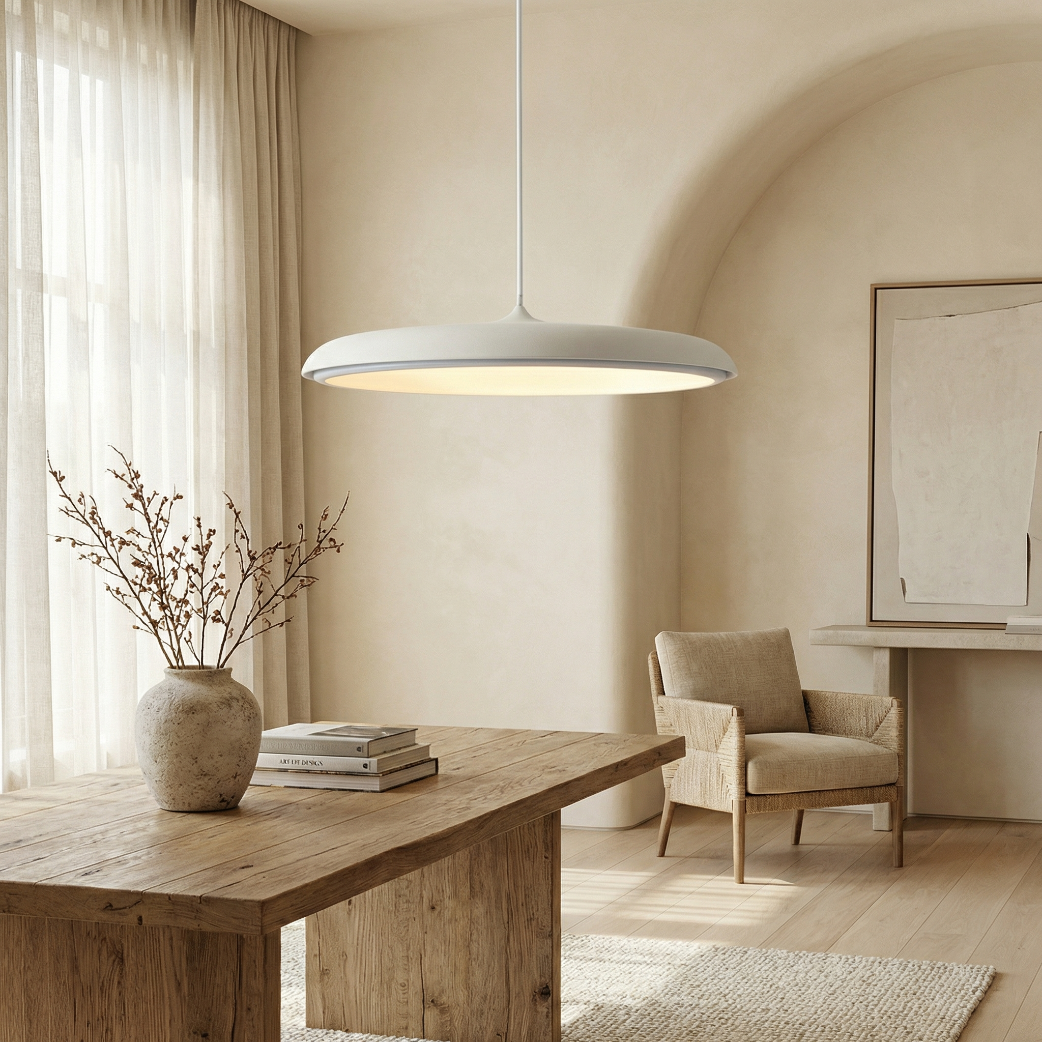 Metal Acrylic Scandinavian Minimalist Design Tapered Shape Ceiling Lamp