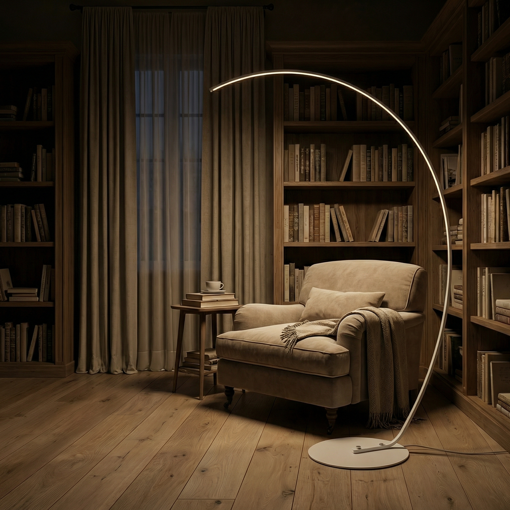 Metal Arc Shape Integrated LED Minimalist Body Floor Lamp