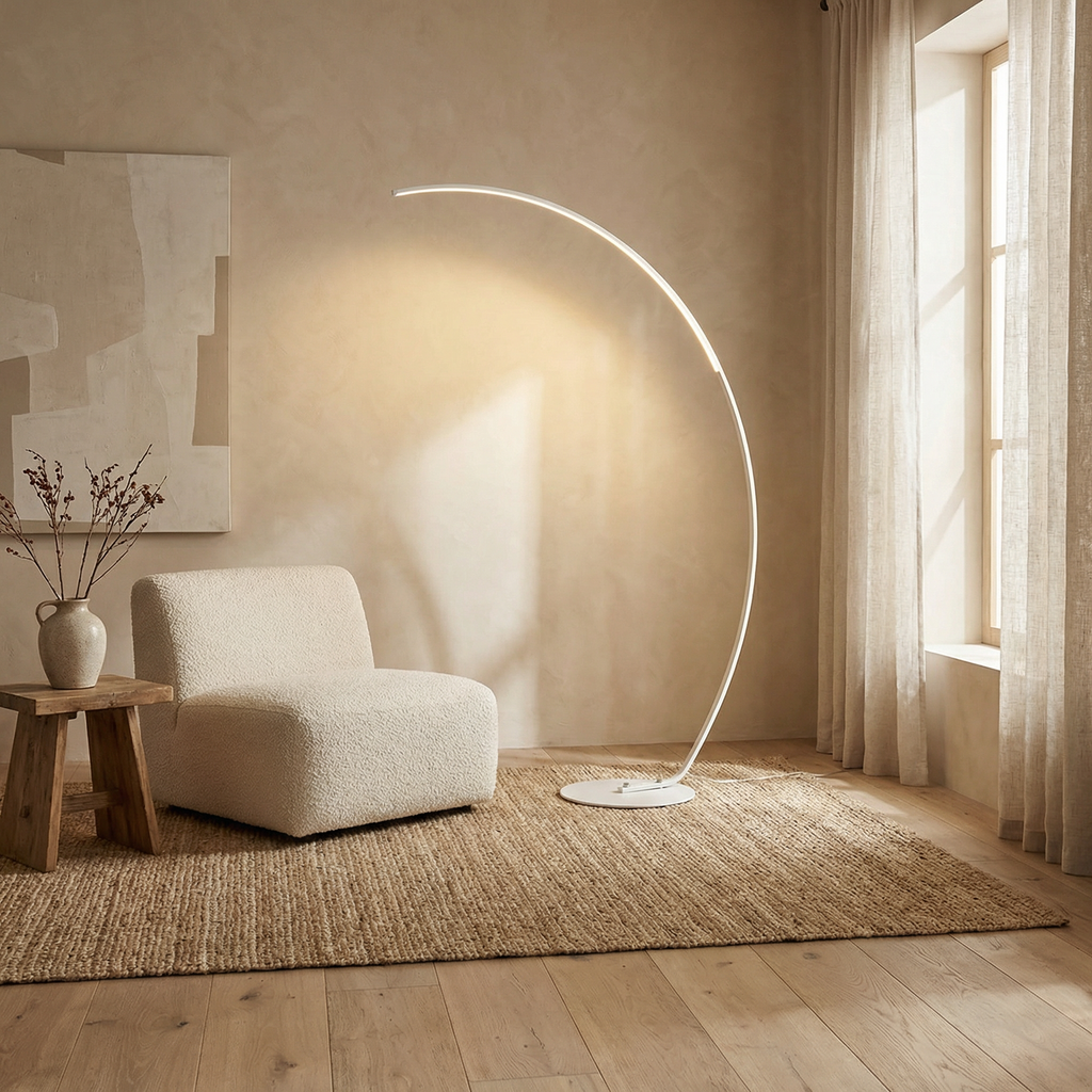 Metal Arc Shape Integrated LED Minimalist Body Floor Lamp