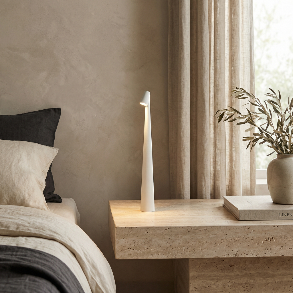 Tapered Shape LED Wireless Scandinavian Minimalist Table Lamp
