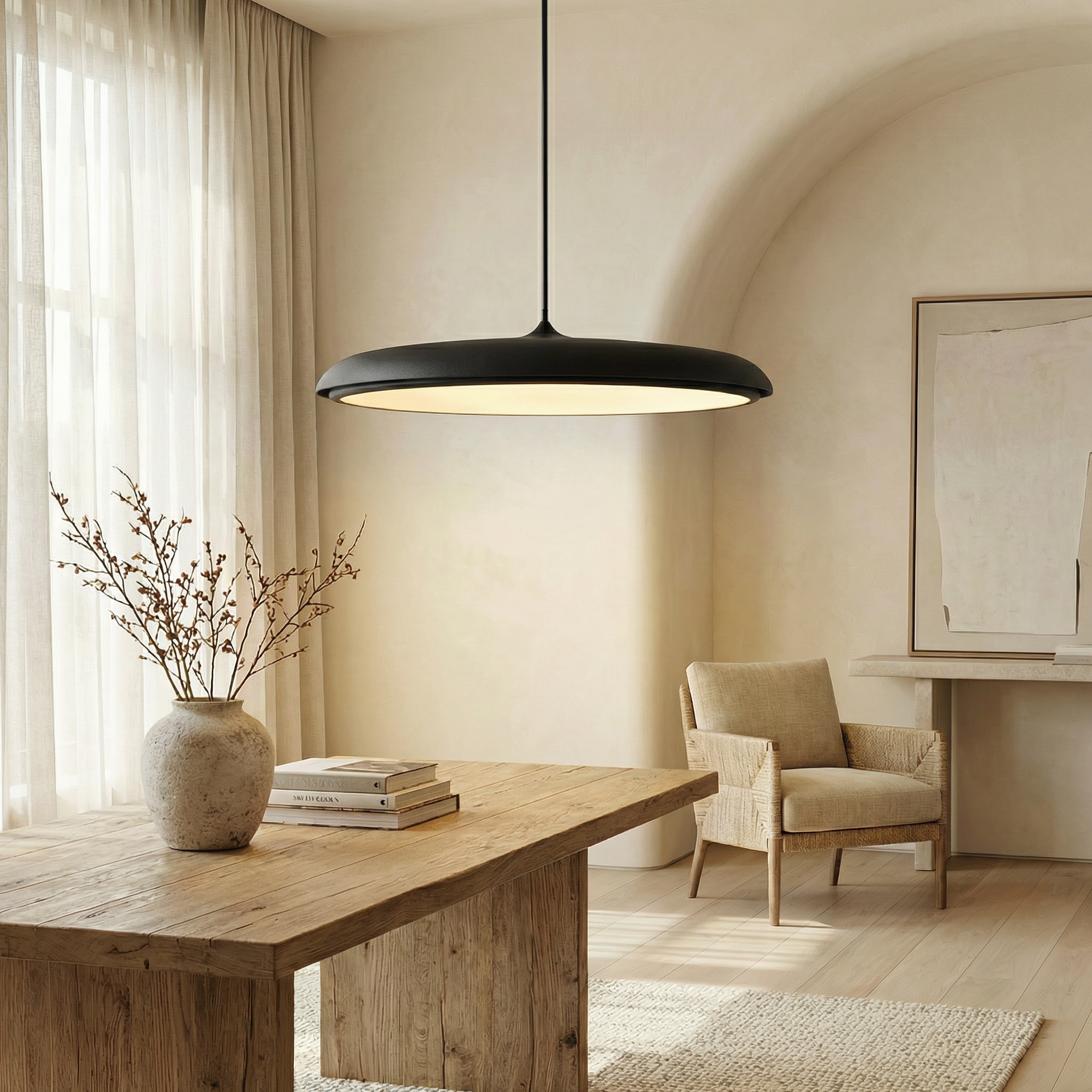 Metal Acrylic Scandinavian Minimalist Design Tapered Shape Ceiling Lamp