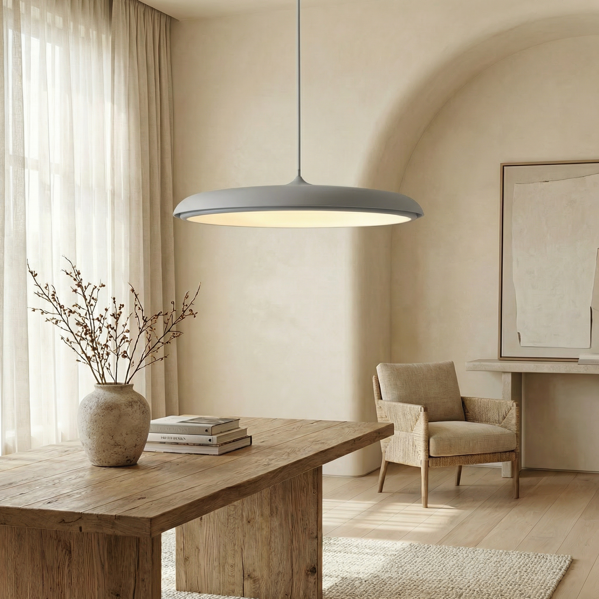 Metal Acrylic Scandinavian Minimalist Design Tapered Shape Ceiling Lamp